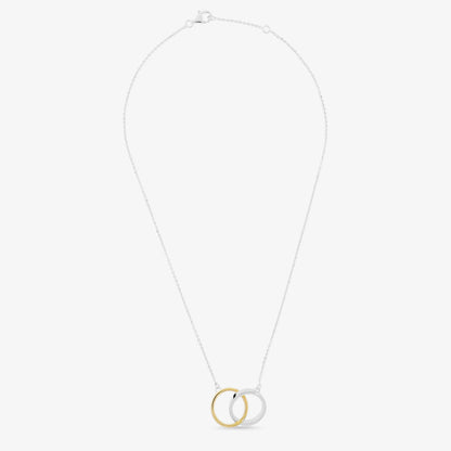Collana in Argento 950 con Doppio Pendente ad Anello