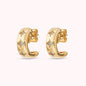 Orecchini Étoile con Punti Luce in Cubic Zirconia Placcati Oro 18Kt