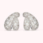 Orecchini a Intreccio con Pavè di Cubic Zirconia Placcati Oro 18Kt