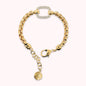 Bracciale con Elemento Rettangolare in Cubic Zirconia Placcato Oro 18Kt