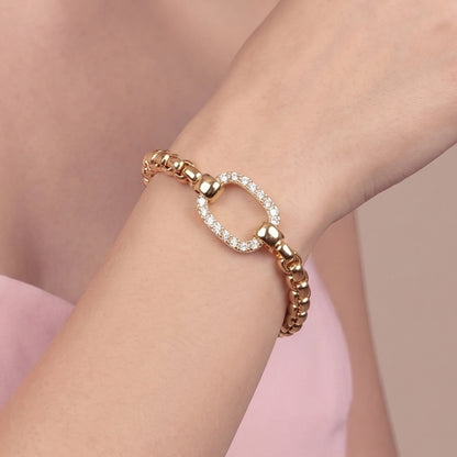Bracciale con Elemento Rettangolare in Cubic Zirconia