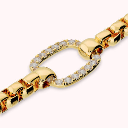Bracciale con Elemento Rettangolare in Cubic Zirconia