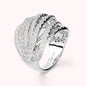 Anello Multifilo con Cubic Zirconia Placcato Oro 18Kt