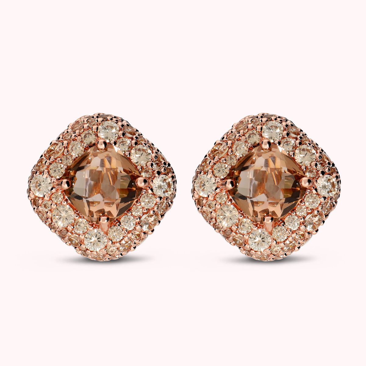 Orecchini a Lobo Rombo in Prisma Gem e Pavè Placcati Oro 18Kt