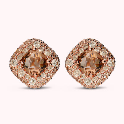 Orecchini a Lobo Rombo in Prisma Gem e Pavè Placcati Oro 18Kt