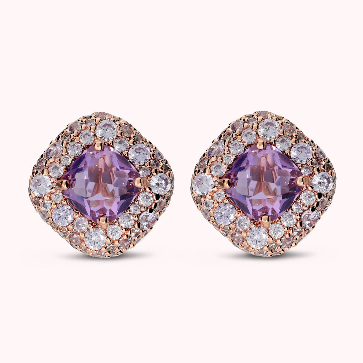Orecchini a Lobo Rombo in Prisma Gem e Pavè Placcati Oro 18Kt