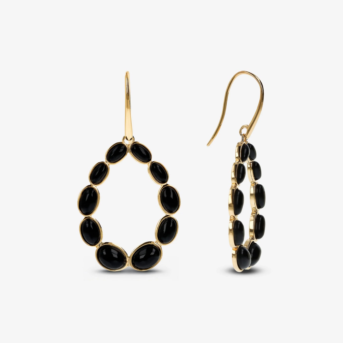 Orecchini Pendenti a Goccia in Argento 925 placcato Oro Giallo 18Kt con Pietre Naturali