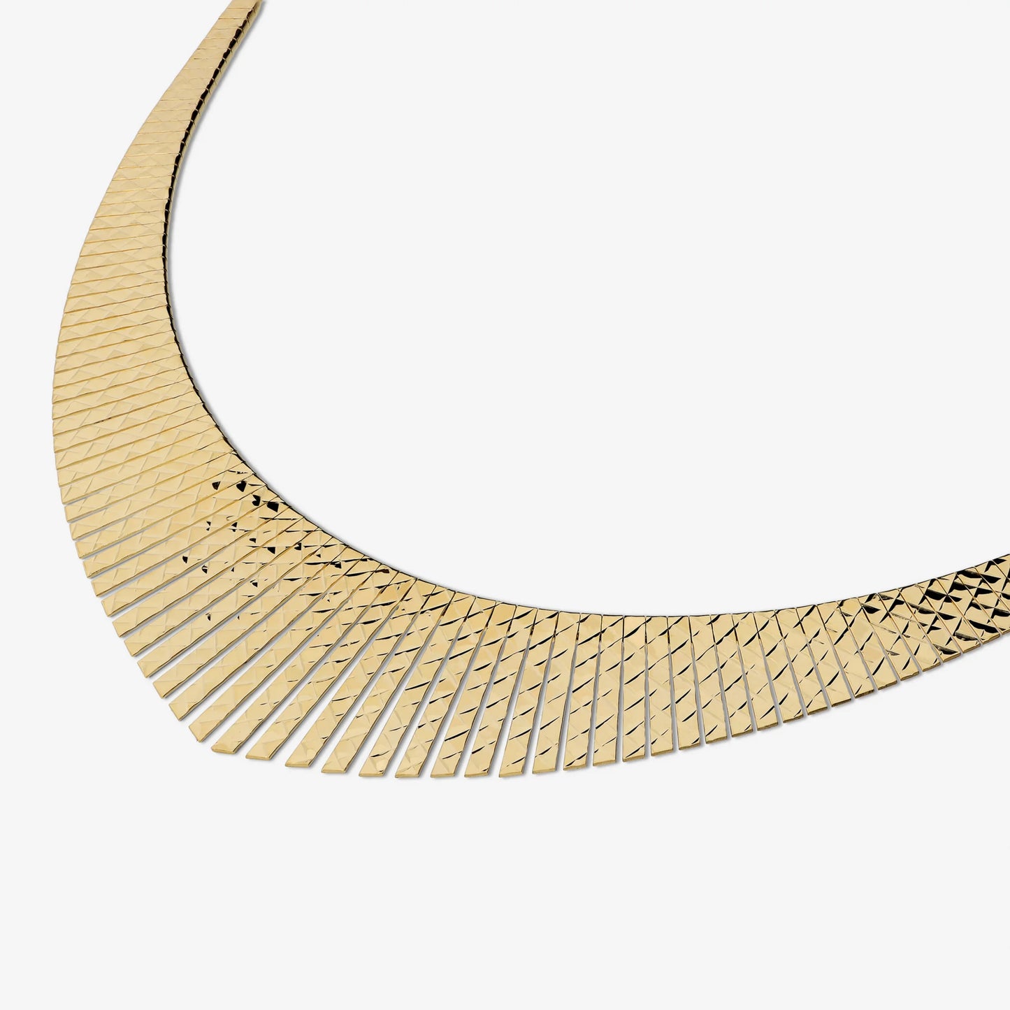 Collana Girocollo Diamantata in Argento 925 placcato Oro Giallo 18Kt