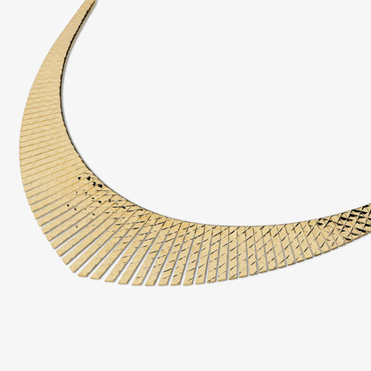Collana Girocollo Diamantata in Argento 925 placcato Oro Giallo 18Kt