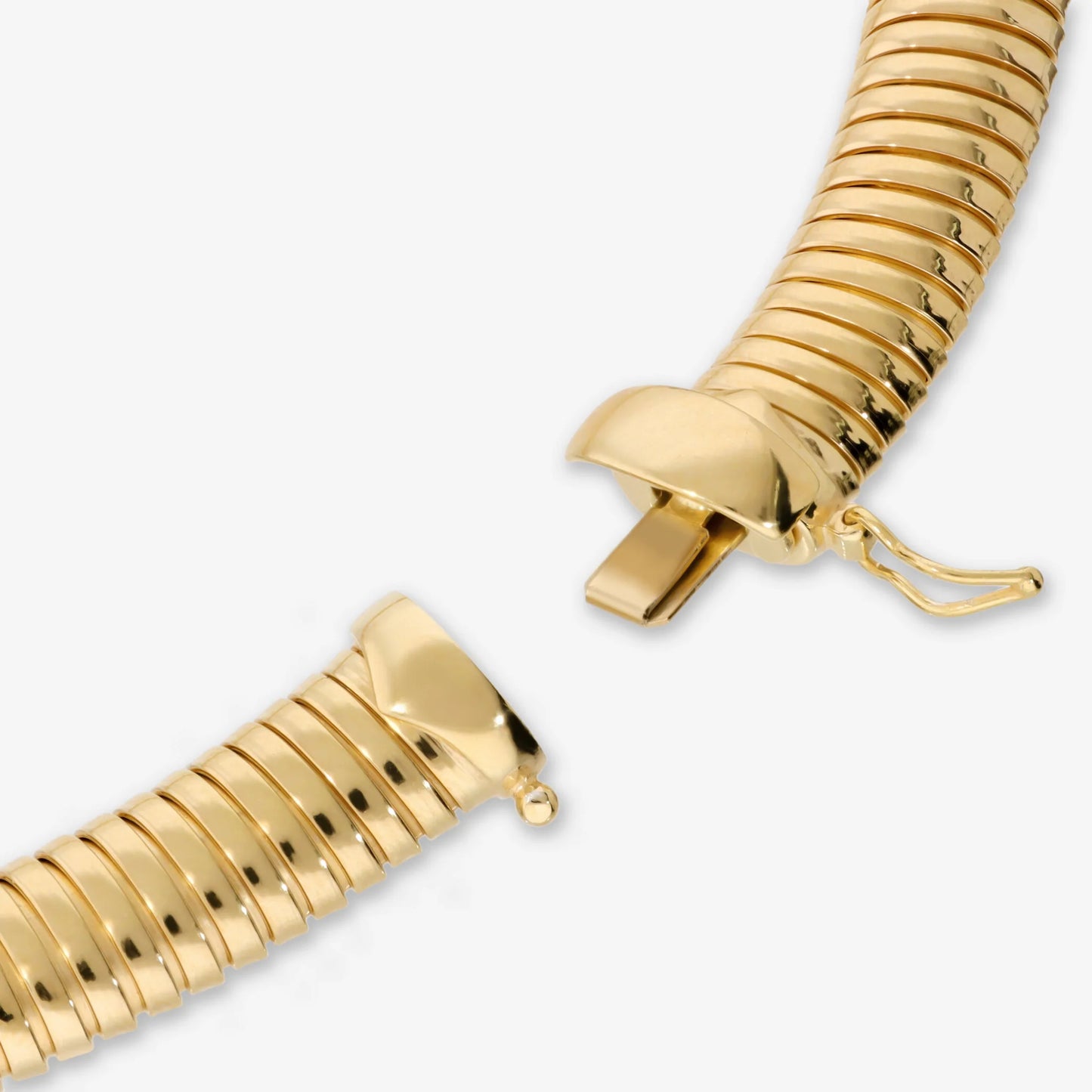 Collana Girocollo Tubogas in Argento 925 placcato Oro Giallo 18Kt