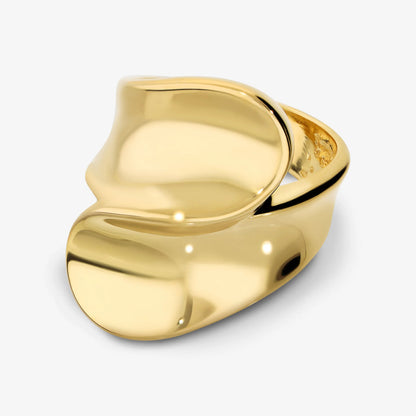 Anello Contrarié in Argento 925 placcato Oro Giallo 18Kt