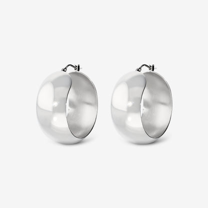Orecchini a Cerchio in Argento 925 placcato Platino