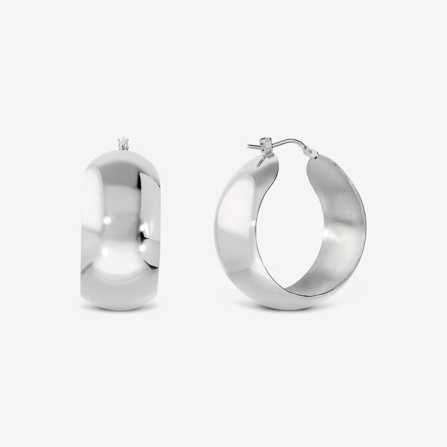 Orecchini a Cerchio in Argento 925 placcato Platino