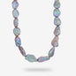 Collana Girocollo in Argento 925 placcato Oro Rosa 18Kt con Perle Coin Barocche Peacock d'Acqua Dolce Ø 17 mm