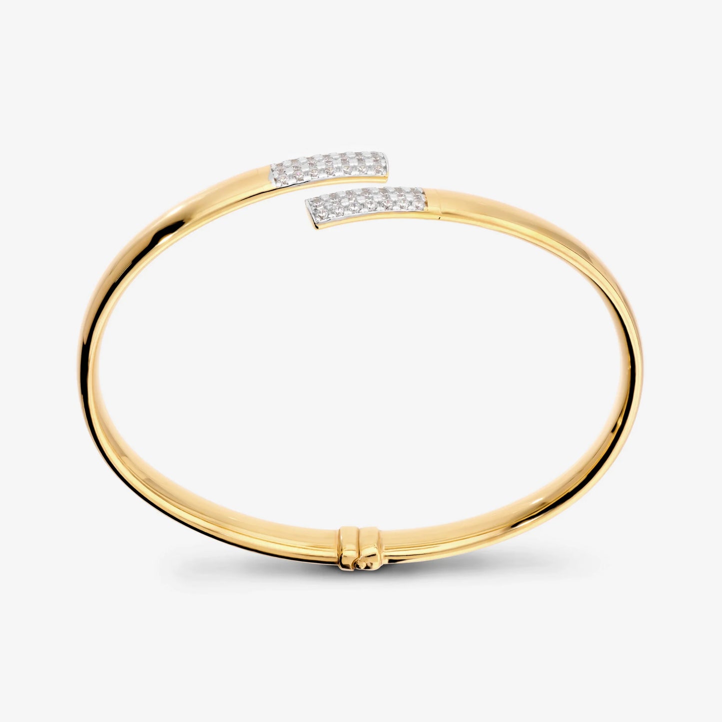 Bracciale Rigido Contrarié in Argento 925 con Pavé di Cubic Zirconia