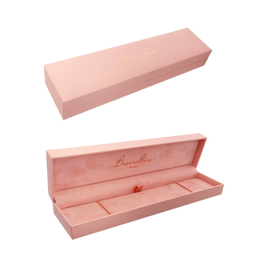 SCATOLA BRONZALLURE BRACCIALE CON CERNIERA E FOAM TEXTURE ROSA