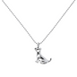 Collana Maglia a Palline in Argento 925 placcato Platino con Ciondolo Animale