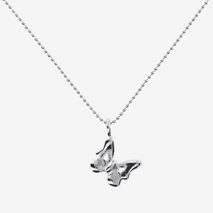 Collana Maglia a Palline in Argento 925 placcato Platino con Ciondolo Animale