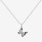 Collana Maglia a Palline in Argento 925 placcato Platino con Ciondolo Animale