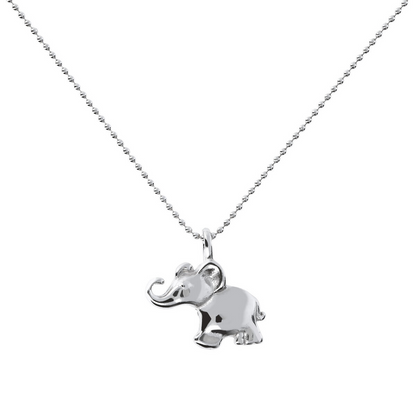 Collana Maglia a Palline in Argento 925 placcato Platino con Ciondolo Animale