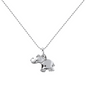 Collana Maglia a Palline in Argento 925 placcato Platino con Ciondolo Animale