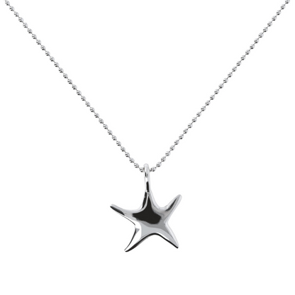 Collana Maglia a Palline in Argento 925 placcato Platino con Ciondolo Animale