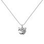 Collana Maglia a Palline in Argento 925 placcato Platino con Ciondolo Animale