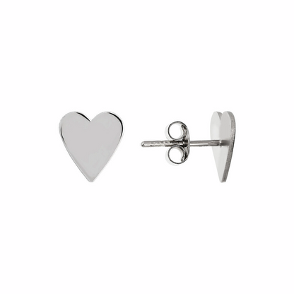 Orecchini a Bottone in Argento 925 placcato Platino
