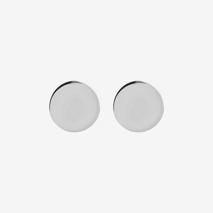 Orecchini a Bottone in Argento 925 placcato Platino