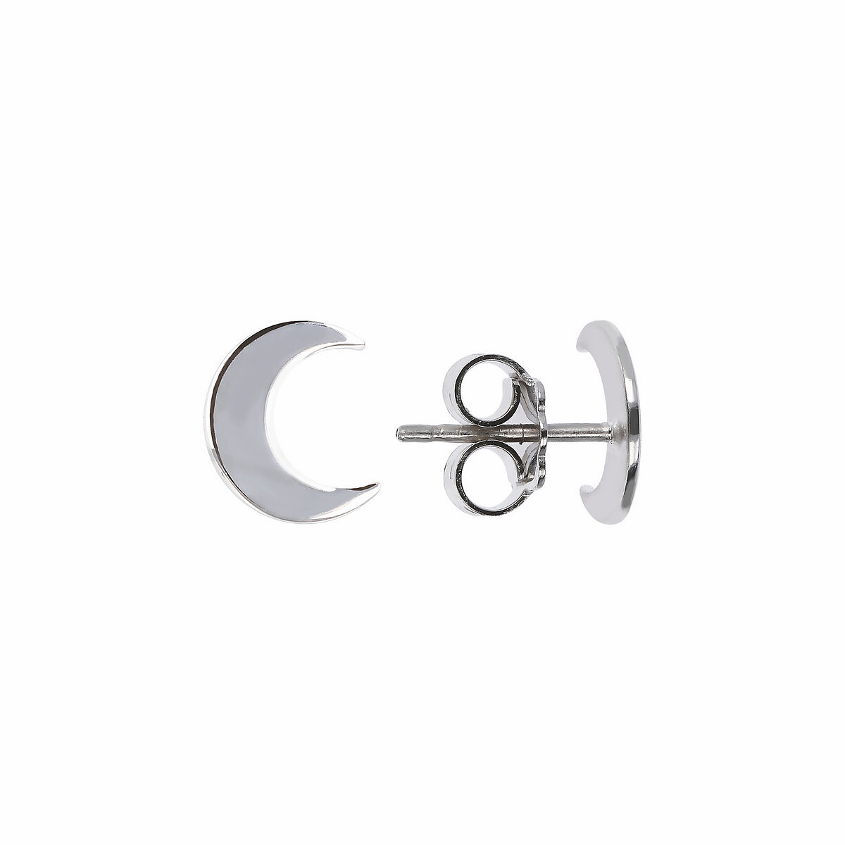 Orecchini a Bottone in Argento 925 placcato Platino