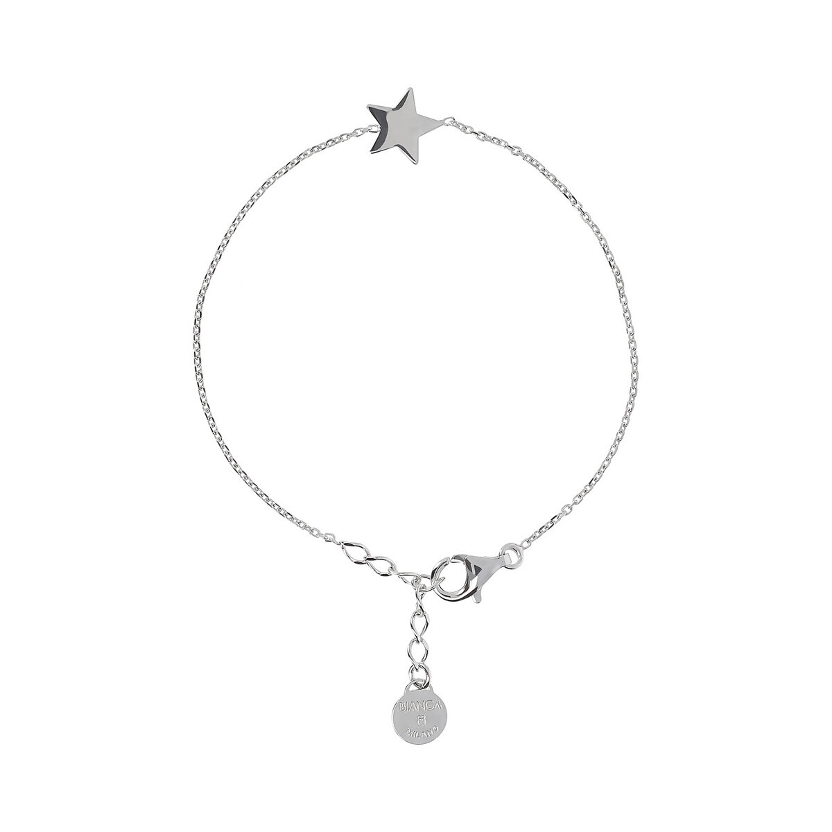 Bracciale con Charm in Argento 925 placcato Platino