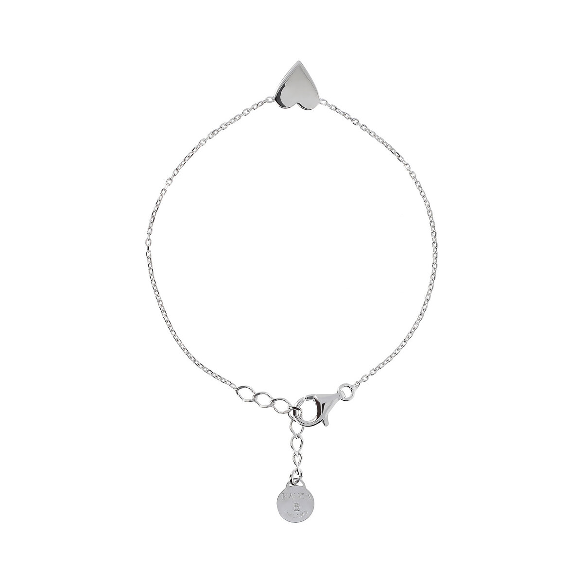 Bracciale con Charm in Argento 925 placcato Platino