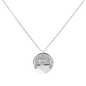 Collana Catena Forzatina in Argento 925 placcato Platino con Pendente Scritta