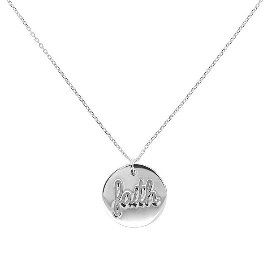 Collana Catena Forzatina in Argento 925 placcato Platino con Pendente Scritta