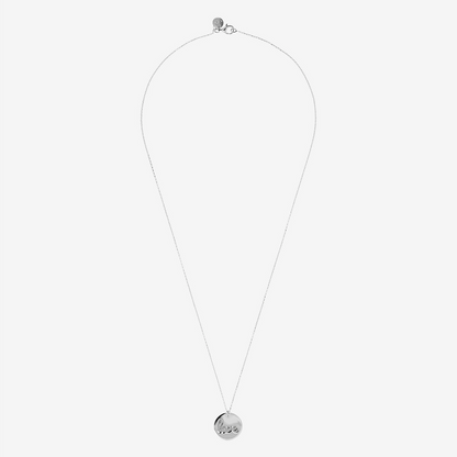Collana Catena Forzatina in Argento 925 placcato Platino con Pendente Scritta