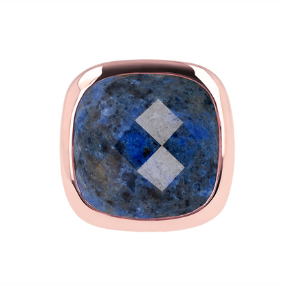 Anello Chevalier con Pietra Quadrata Sfaccettata