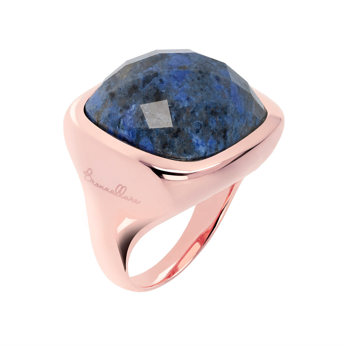 Anello Chevalier con Pietra Quadrata Sfaccettata
