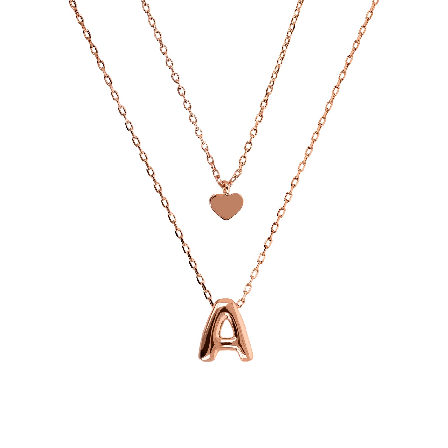 BRONZALLURE-DOUBLE CHAIN WITH ABC LETTERS