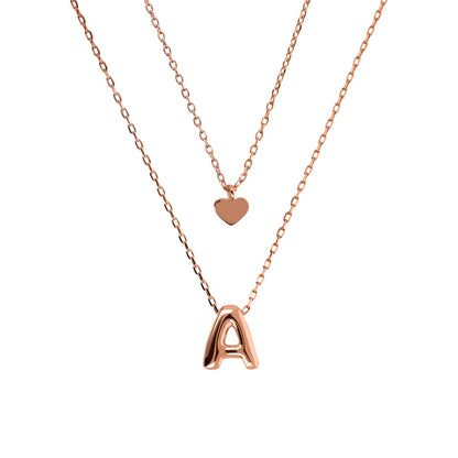 BRONZALLURE-DOUBLE CHAIN WITH ABC LETTERS