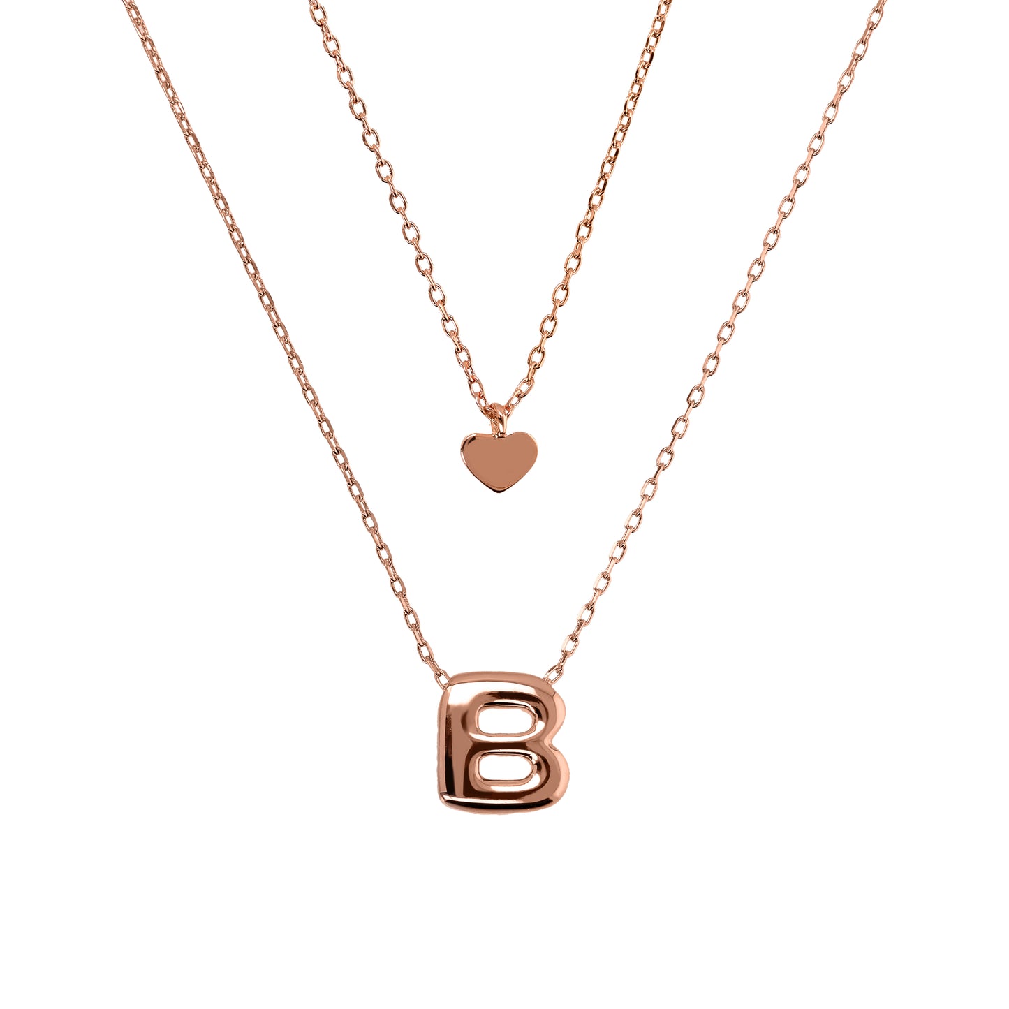 BRONZALLURE-DOUBLE CHAIN WITH ABC LETTERS