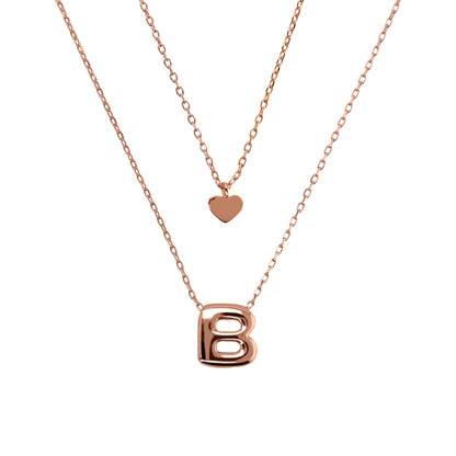 BRONZALLURE-DOUBLE CHAIN WITH ABC LETTERS
