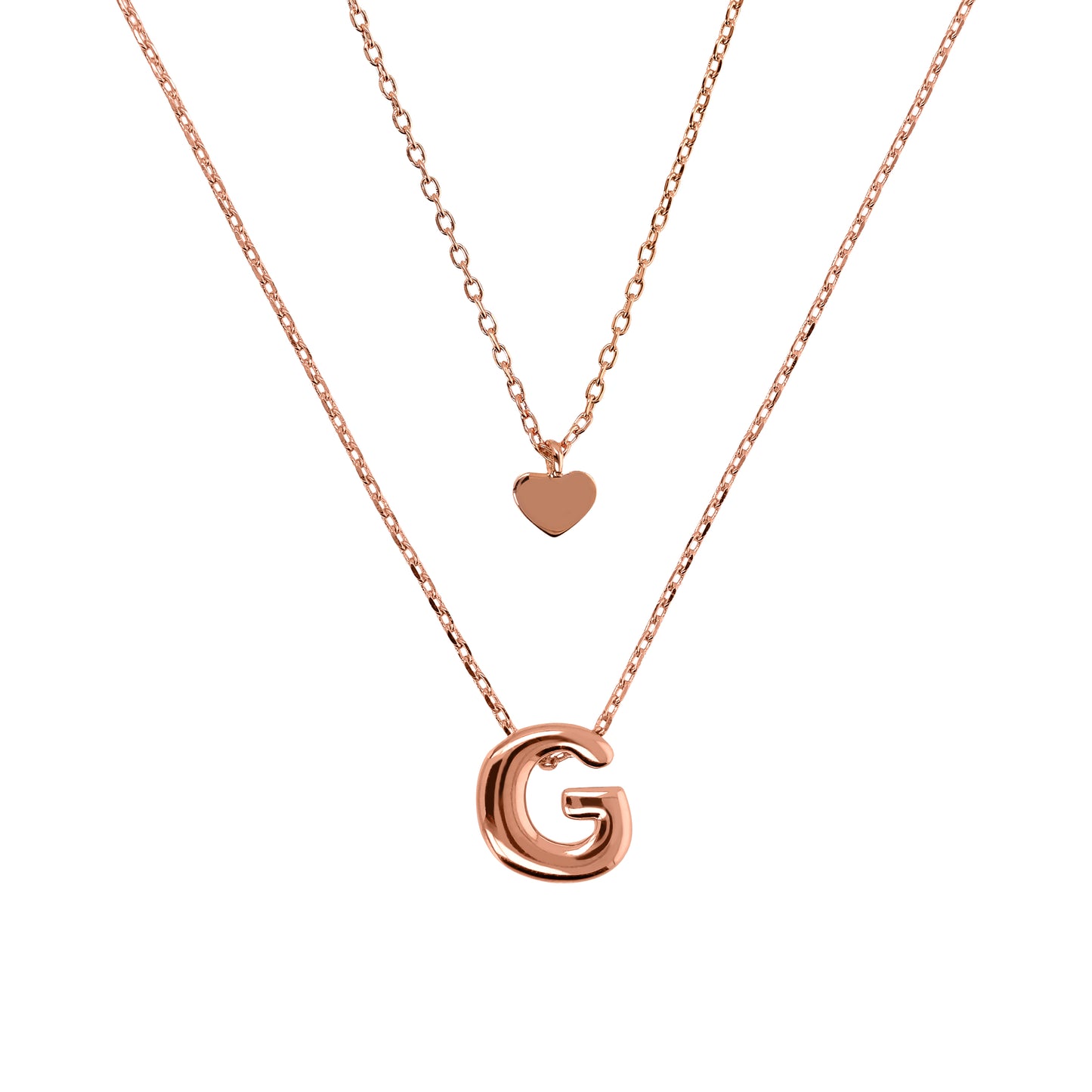 BRONZALLURE-DOUBLE CHAIN WITH ABC LETTERS