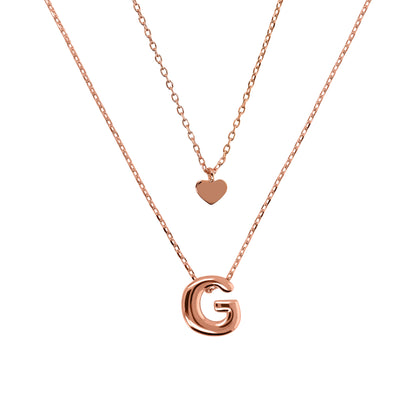 BRONZALLURE-DOUBLE CHAIN WITH ABC LETTERS