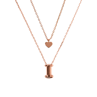 BRONZALLURE-DOUBLE CHAIN WITH ABC LETTERS