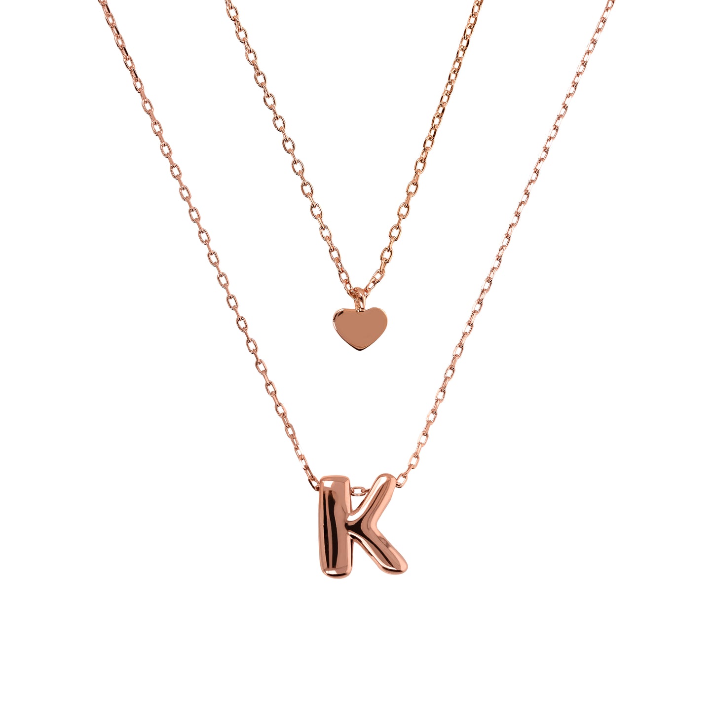 BRONZALLURE-DOUBLE CHAIN WITH ABC LETTERS