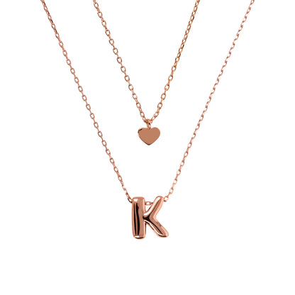 BRONZALLURE-DOUBLE CHAIN WITH ABC LETTERS