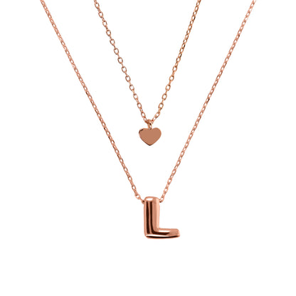 BRONZALLURE-DOUBLE CHAIN WITH ABC LETTERS