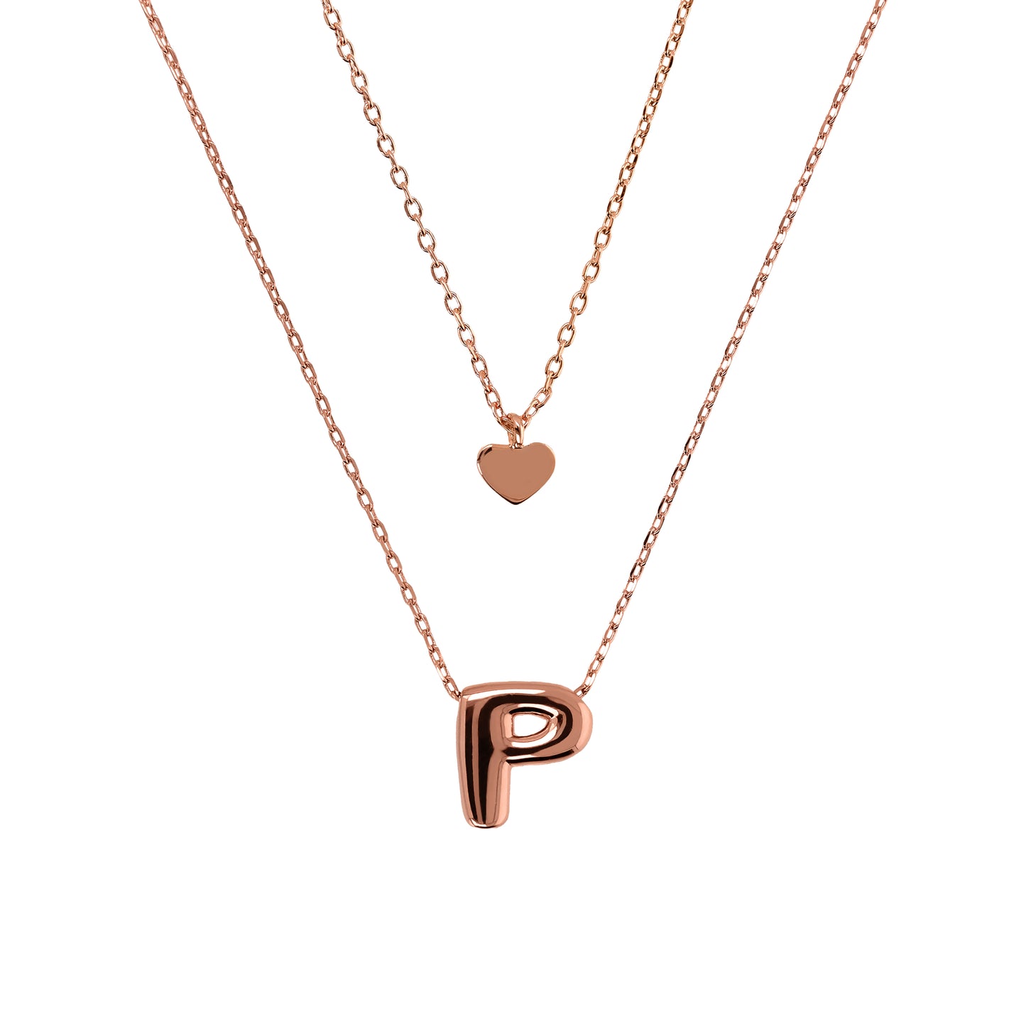 BRONZALLURE-DOUBLE CHAIN WITH ABC LETTERS