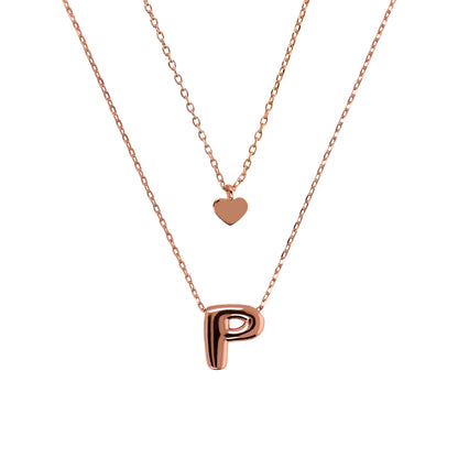 BRONZALLURE-DOUBLE CHAIN WITH ABC LETTERS