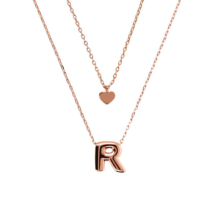 BRONZALLURE-DOUBLE CHAIN WITH ABC LETTERS